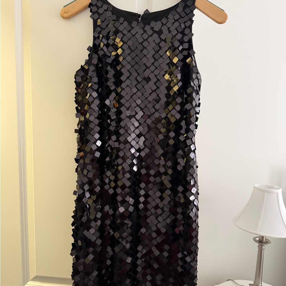White House Black Market Black Sequin Mini Dress